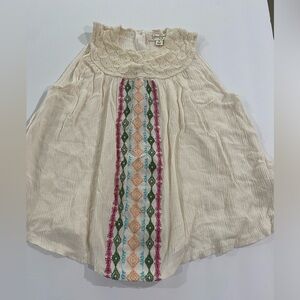 Girls Jessica Simpson blouse 100% viscose w embroidered pattern size 6